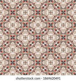 Geometric seamless pattern, abstract colorful background, fashion print small shapes, vector texture for fabric, textile, decoration.