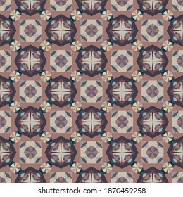 Geometric seamless pattern, abstract colorful background, fashion print, vector texture for fabric, textile, decoration.