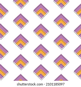 Geometric seamless pattern. Abstract colorful shapes on white background. Vector illustration