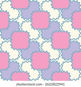 Geometric seamless pattern of abstract frames. Vector illustration.