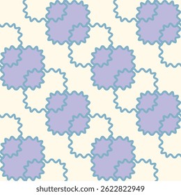 Geometric seamless pattern of abstract frames. Vector illustration.