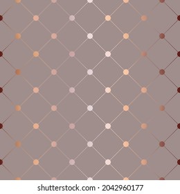 Geometric seamless pattern. Abstract geometry background. Repeated geometrical texture. Elegant printed. Repeating lines and dots printing. Design patern for wallpapers, gift wrappers, prints. Vector 