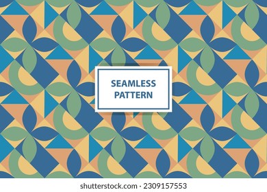 geometric seamless pattern. Abstract graphic background with squares, lines, grid. Simple geo texture. Ethnic style ornament. Repeat vintage design for decor, print