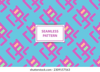 geometric seamless pattern. Abstract graphic background with squares, lines, grid. Simple geo texture. Ethnic style ornament. Repeat vintage design for decor, print