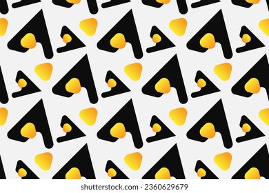 Geometric seamless pattern. Abstract geometric graphic design pattern. Seamless geometric pattern with black and yellow color.