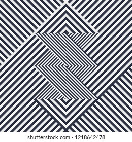 Geometric seamless pattern, abstract halftone lines background. Vector modern design texture.