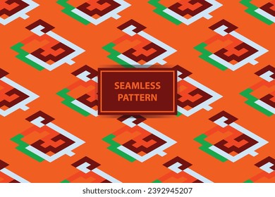 Geometric seamless pattern. Abstract geometric hexagonal graphic design print 3d cubes pattern. Seamless geometric cubes pattern.