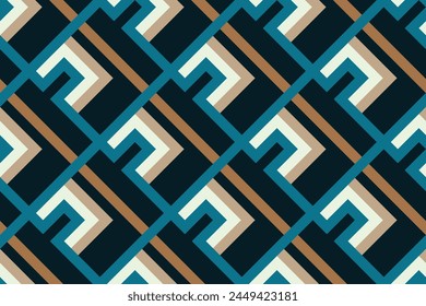 Geometric seamless pattern. Abstract geometric hexagonal graphic design print 3d cubes pattern. Seamless geometric cubes pattern for fabric