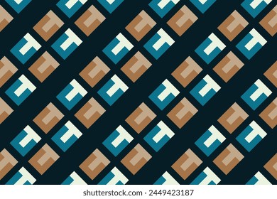 Geometric seamless pattern. Abstract geometric hexagonal graphic design print 3d cubes pattern. Seamless geometric cubes pattern for fabric