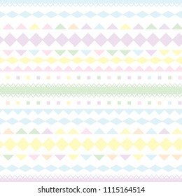 Geometric seamless pattern. Abstract line geometry decor wallpaper. Retro fabric design. Color ornament illustration.