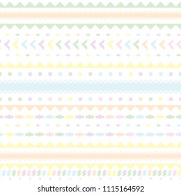 Geometric seamless pattern. Abstract line geometry decor wallpaper. Retro fabric design. Color ornament illustration.