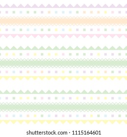 Geometric seamless pattern. Abstract line geometry decor wallpaper. Retro fabric design. Color ornament illustration.