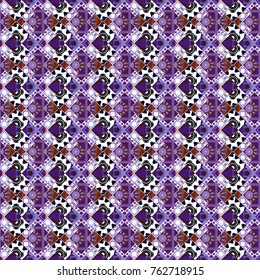 Geometric seamless pattern. Abstract mosaic vector background. Sketch in purple, violet and white colors. Design elements.