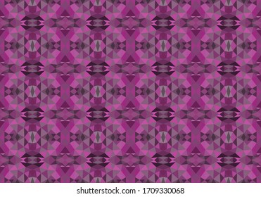 Geometric seamless pattern. Abstract polygonal background Pink. Rose.