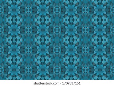 Geometric seamless pattern. Abstract polygonal background for wallpaper, backdrop, banner, template, illustration, fabric and other applications. Blue.