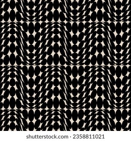Geometric seamless pattern with abstract shapes. Optical illusion vector background