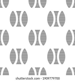 geometric seamless pattern. Abstract geometric striped black and white ornament. Vector illustration isolated