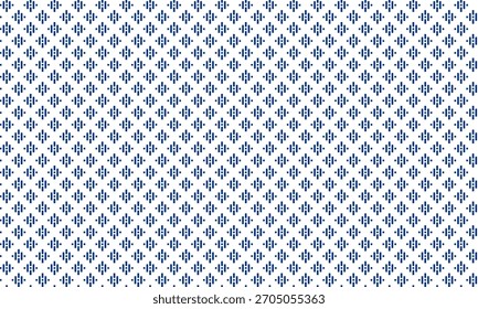 Modelo inconsútil geométrico con la imitación tailandesa abstracta de la cestería en azul sobre fondo blanco. Ilustración vectorial, para la decoración de la cubierta del paño de la camisa telón de fondo de papel de Fondo de pantalla textil por toda la impresión