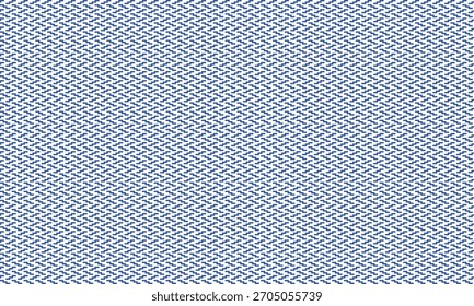 Padrão geométrico sem emenda com imitação abstrata de cestaria tailandesa em azul sobre fundo branco. Ilustração de vetor, para a capa de tecido de camisa decoração papel de parede pano de fundo todo sobre impressão