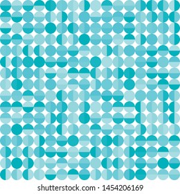 Geometric seamless pattern. Abstract Wallpaper in turquoise colors.  Modern background style for textile, wrapping, printing, page fill. Fashion graphic. Vector art design. Stylish ornament. 