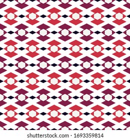 Geometric seamless pattern. African style surface print. Arrows, pointers, cursors motif ornament. Simple geo shapes background. Ethnic, tribal ornamental wallpaper. Vector abstract digital paper