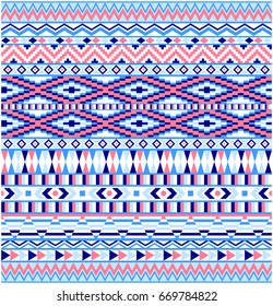 Geometric seamless pattern, American Indians tribal style. 