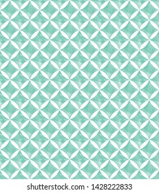 geometric seamless pattern with aqua green watercolor background