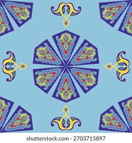 Geometrisches nahtloses Muster Arabesque. Dekorative asiatische Folk nahtlose Muster. Ethnische Ornamente, Kirgisisch, Kasachen, Baschkirchen, Tataren, Yakut-Mongolen