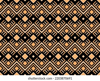 Patrón geométrico sin fisuras en estilo art deco. Patrón de líneas doradas, estilo lineal vintage. Diseñar una plantilla para fondos de pantalla, pancartas, carteles y publicidad. Ilustración del vector