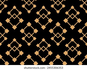 Geometric seamless pattern in art deco style. Golden lines pattern, vintage linear style. Design a template for wallpapers, banners, posters and advertisement marketing. Vector illustration