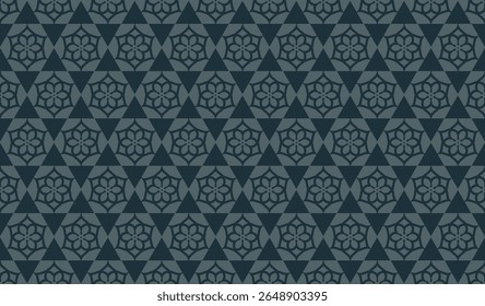 Padrão geométrico sem emenda. Fundo floral Art Deco com triângulos para papel de parede, estofamento, têxteis como cortinas e almofadas