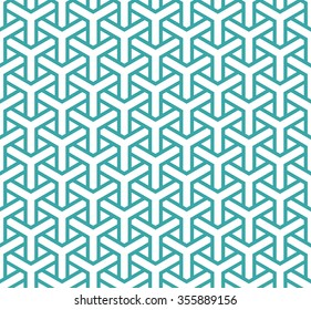 Geometric seamless pattern in asian style. Lattice, triangular, Puzzle, Maze-like traditional background.