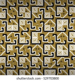 Geometric seamless pattern background in ancient style. Modern tracery.