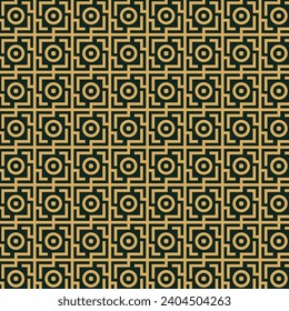 geometric seamless pattern background with black, green and yellow light color. Simple pattern design