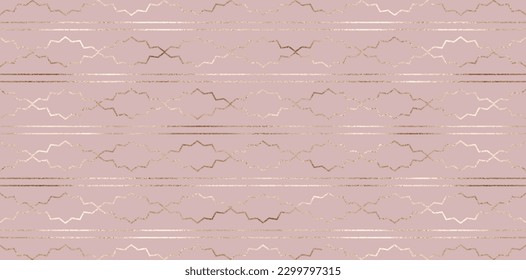 Geometric seamless pattern background design with gold stripes.