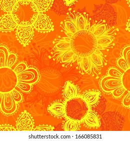 geometric seamless pattern, seamless background in ethnic style, African ornament, Indian ornament, circular pattern in ethnic style, pattern with abstract