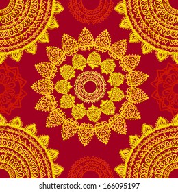 geometric seamless pattern, seamless background in ethnic style, African ornament, Indian ornament, circular pattern in ethnic style,pattern with abstract