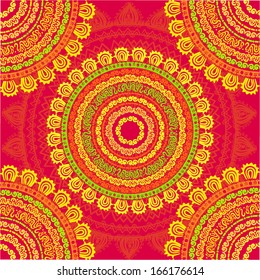 geometric seamless pattern, seamless background in ethnic style, African ornament, Indian ornament, circular pattern in ethnic style,pattern with abstract