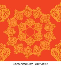 geometric seamless pattern, seamless background in ethnic style, African ornament, Indian ornament, circular pattern in ethnic style,pattern with abstract