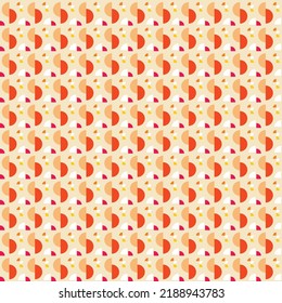 Geometric Seamless Pattern, Geometric Background With Orange Color