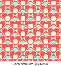 Geometric seamless pattern background  with round corner square. Abstract background. Vector seamless pattern illustration.