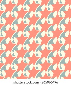Geometric seamless pattern background of stars. Colorful shapes composition