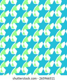 Geometric seamless pattern background of stars. Colorful shapes composition