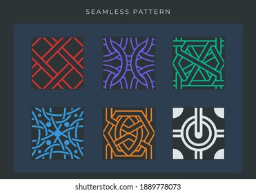 Geometric seamless pattern for background and texture. Modern element. Eps 10. Overlapping line.