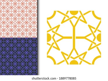 Geometric seamless pattern for background and texture. Modern element. Eps 10. Overlapping line.