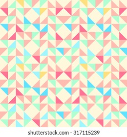 Geometric seamless pattern background with triangle trapezoid and square. Abstract background. Vector seamless pattern illustration.