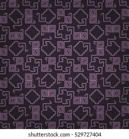 Geometric seamless pattern background in tribal style. Flat tessellated repeatable backdrop.