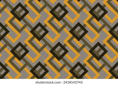 geometric seamless pattern background with vintage green, black and yellow color