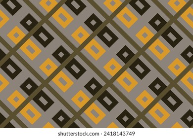 geometric seamless pattern background with vintage green, black and yellow color