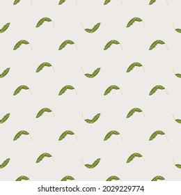 Geometrisches nahtloses Muster mit Bananenblatt. Tropischer Hintergrund. Vektorgrafik für saisonale Stoffdrucke, Stoffe, Banner, Hintergründe und Wallpaper.